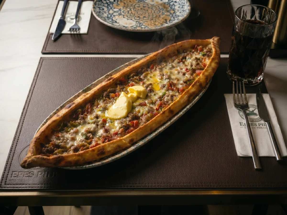 Cubed Beef & Kashar Pide